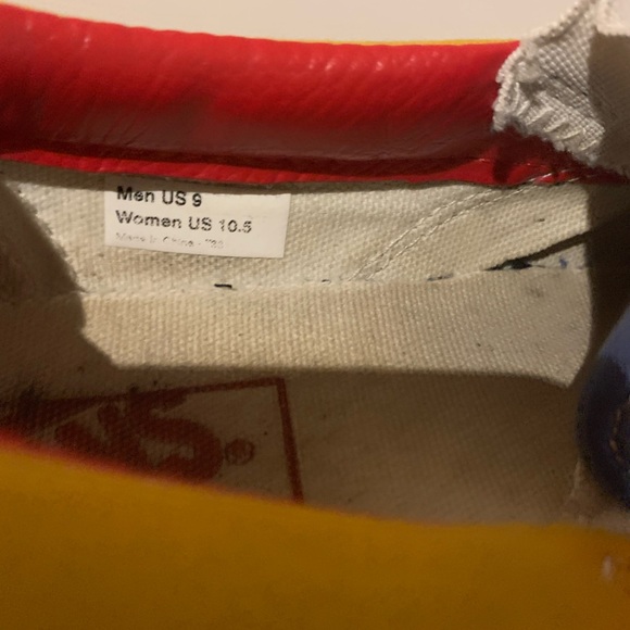 Vans slip-on blue yellow red size 9 - Picture 4 of 4